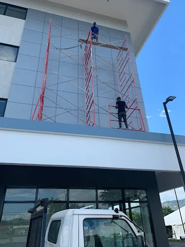 High-level facade access by Island Woods & Development
